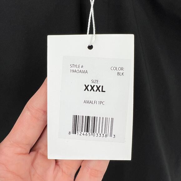 Andie Swim Womens Amalfi Black One Piece Swimsuit Plus Size XXXL 3XL - Picture 9 of 11